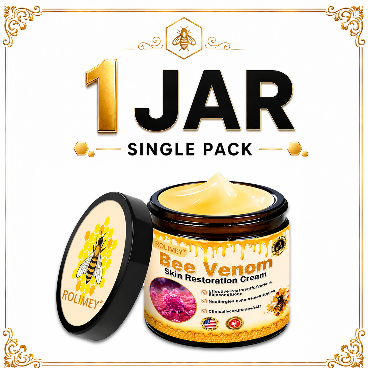 ☀️☀️Official Brand Shop丨Rolimey® Bee venom Pro Comprehensive Cream—Tightening for Skin Types